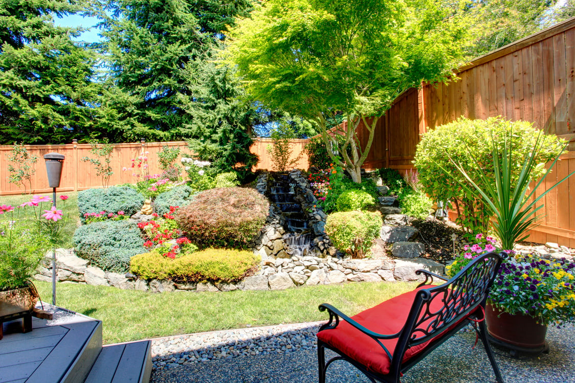 Beautiful landscape design for backyard garden